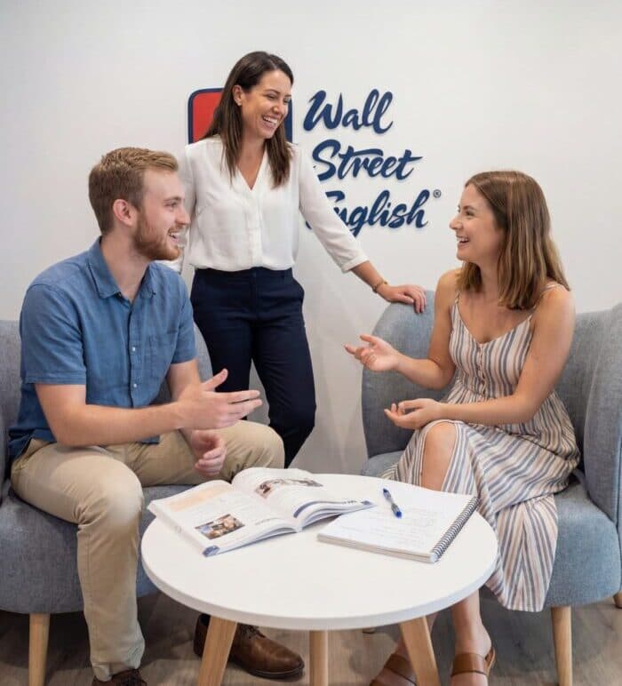 Wall Street English UAE advisor planning a course with two students